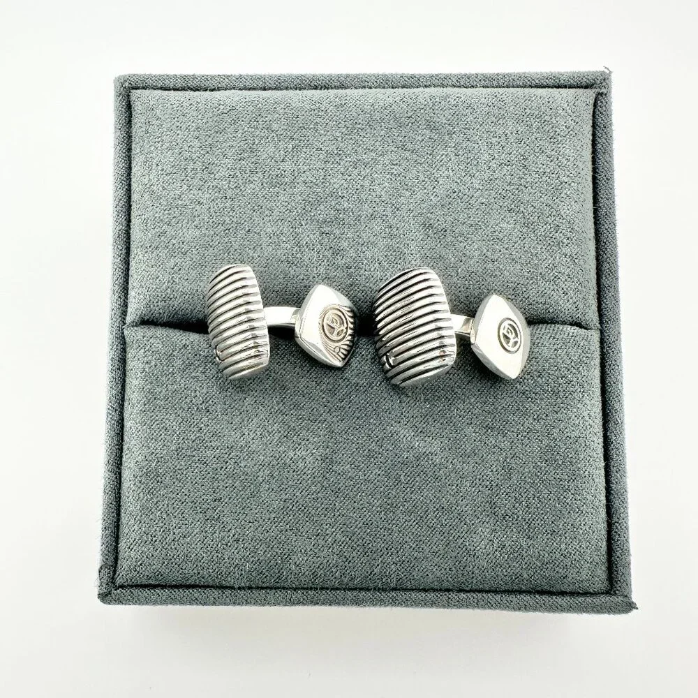 David Yurman Royal Cord Cufflinks w/ Black Diamonds - RARE
